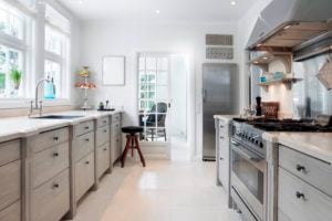 beautiful kitchen with new hardware and flooring