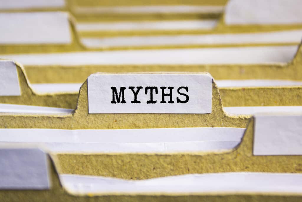 a file of myths to debunk