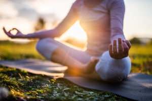 wellness yoga pose outside